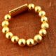 22k Gold plated Chunky beads Stretchable bracelet, Brass handmade jewelry